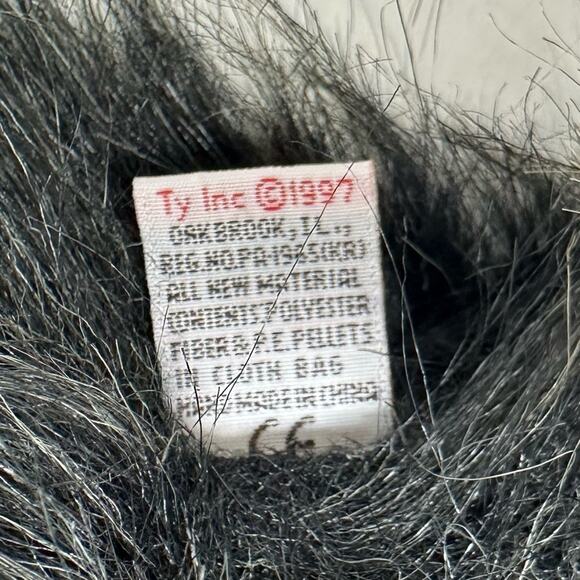 Vintage Ty Yorkie Dog Plush Collectible Yappy Sitting With Bow NOS 1990s - Picture 3 of 14